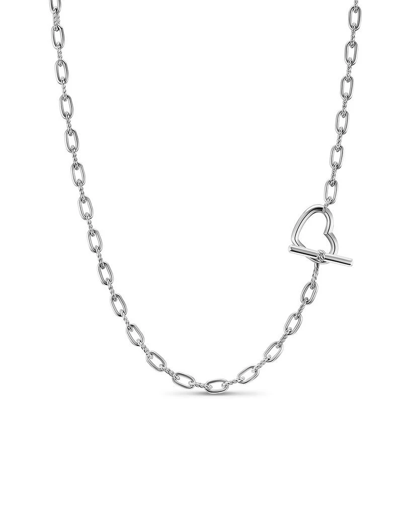 David Yurman DY Madison® Heart Toggle Chain Necklace in Sterling Silver, 3mm 1