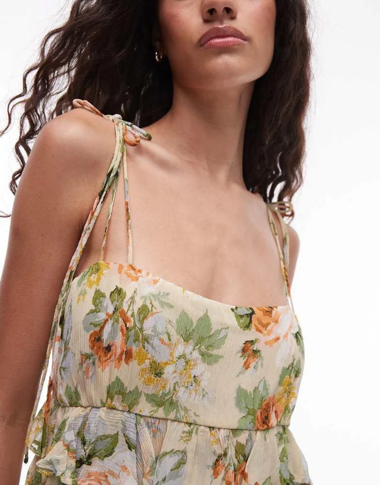 Shop Mango chiffon babydoll mini dress in soft floral print on Sale at  BeyondStyle  Get 61% Off Mango chiffon babydoll mini dress in soft floral  print with Limited-Time Flash Deals, Exclusive