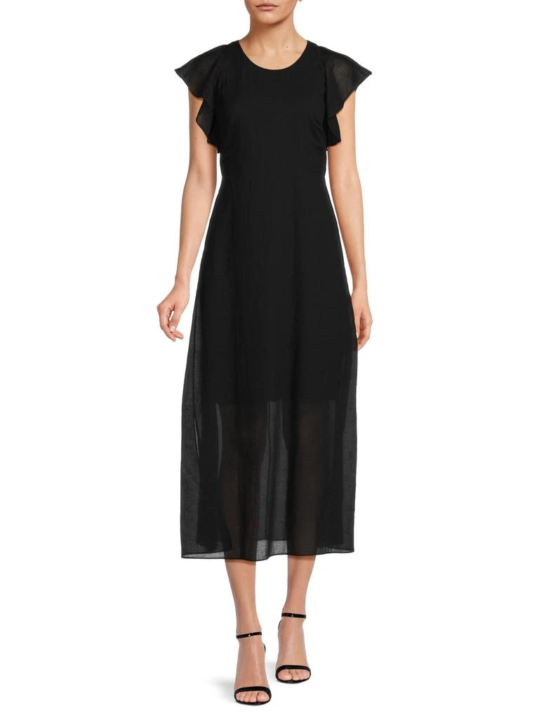 Theory Roundneck Midi-Dress 1