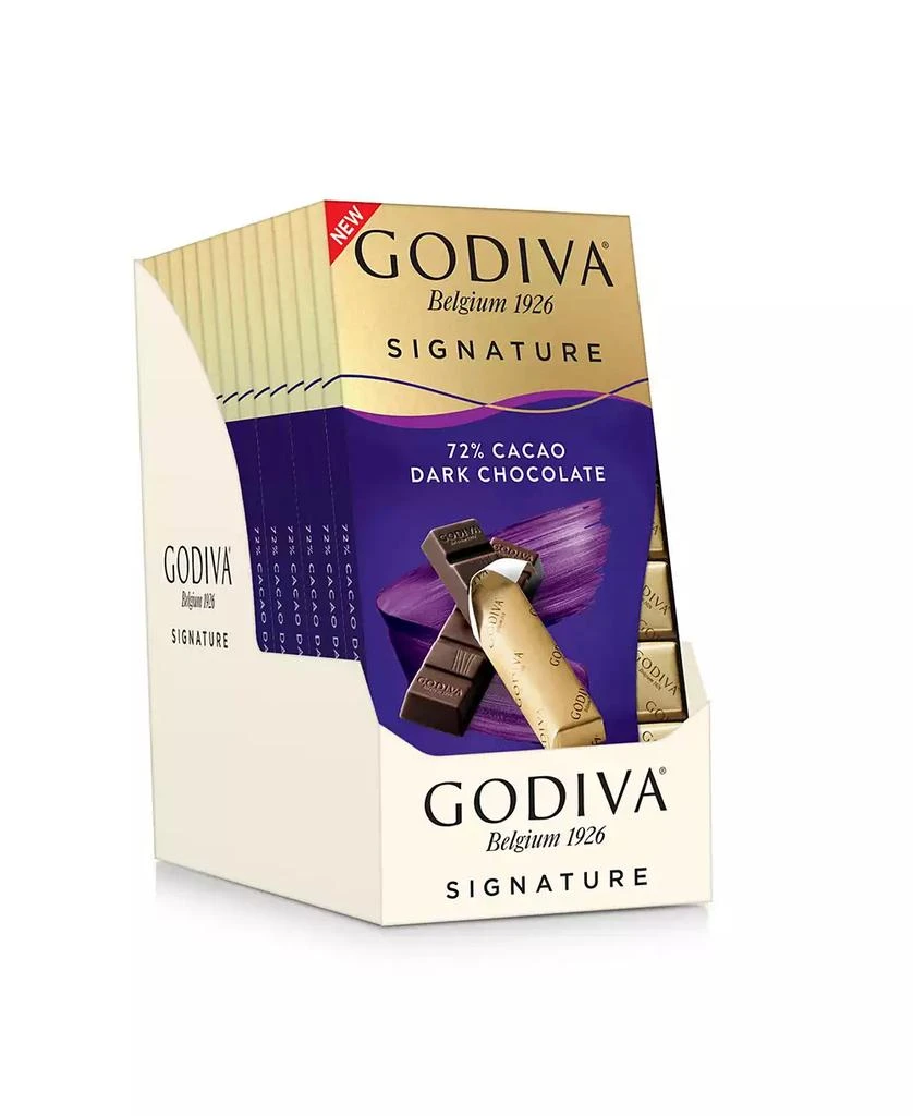 Godiva Set of 12, Signature Cacao Dark Chocolate Mini Bars 1