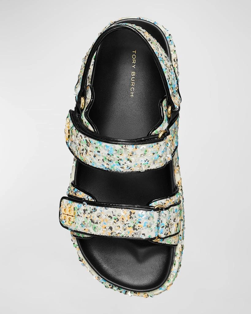 Tory Burch Kira Sequin Dual-Band Sport Sandals 3