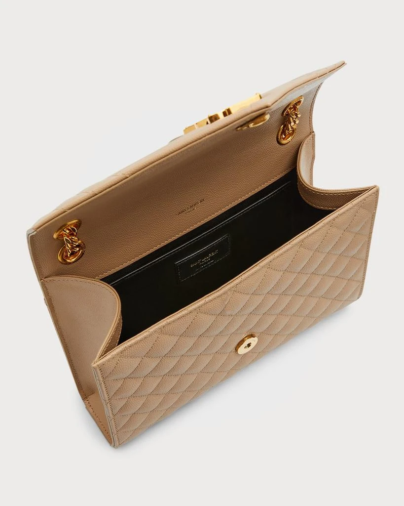 Yves Saint Laurent Envelope Triquilt Medium YSL Shoulder Bag in Grained Leather 5