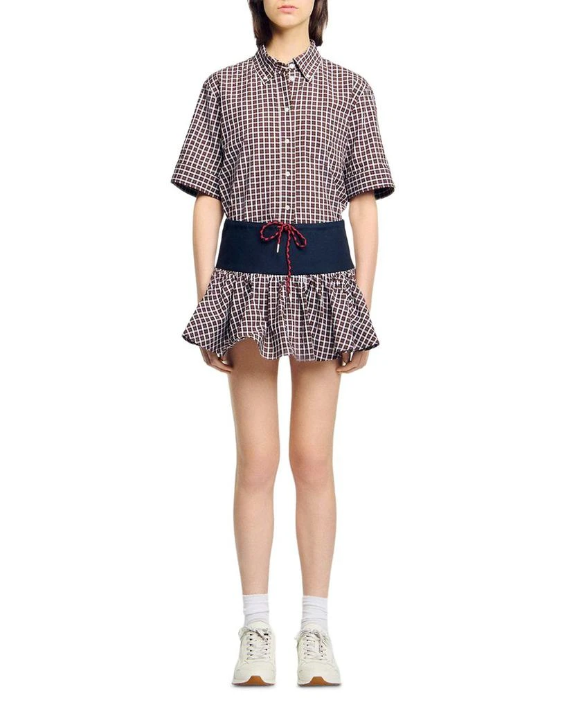Sandro Checkered Skort 5