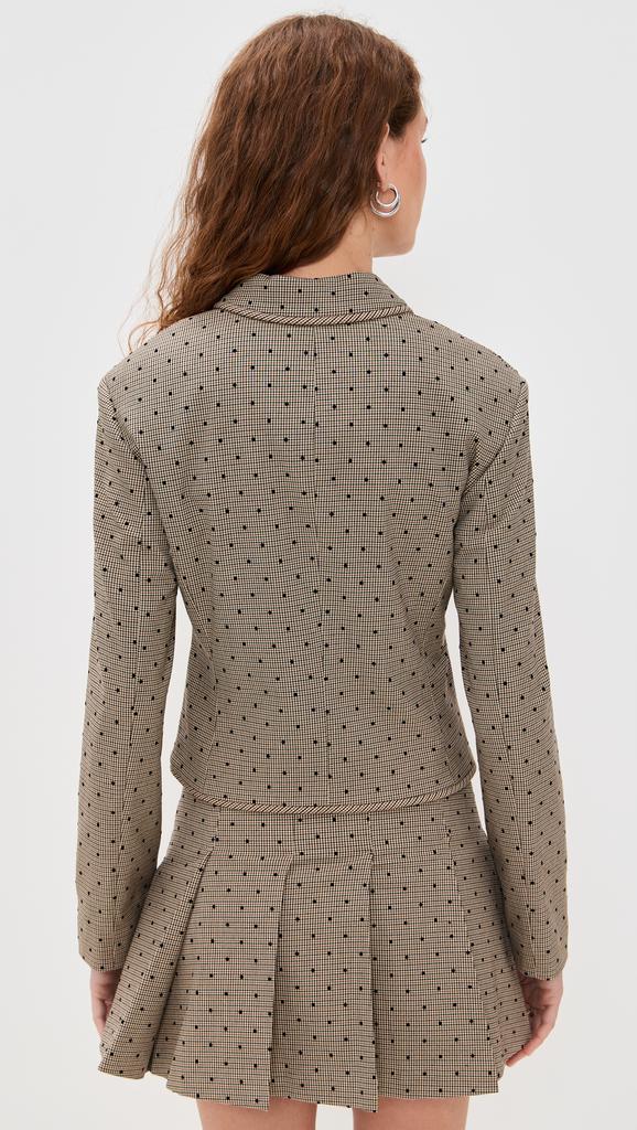 Ganni Flock Check Suiting Blazer
