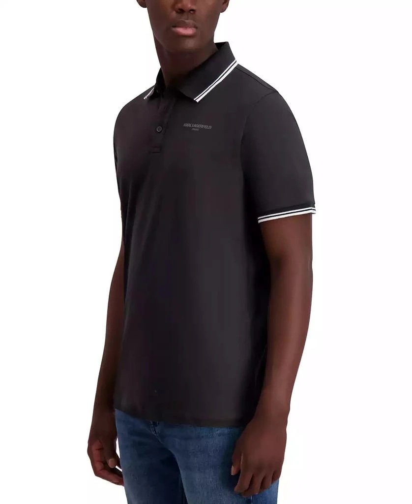 Karl Lagerfeld Paris Men's Regular-Fit Tipped Polo Shirt 2