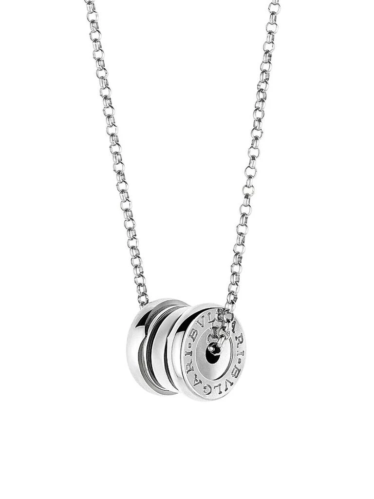 BVLGARI B.zero1 18K White Gold Spiral Pendant Necklace 1