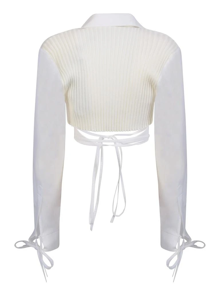 ANDREA ADAMO Andrea Adamo V-Neck Cropped Wrap Blouse 2