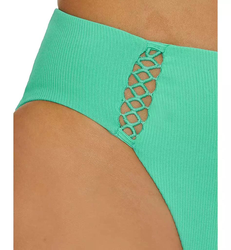 Becca Women's Modern Edge Rib High-Waist Bikini Bottoms 3