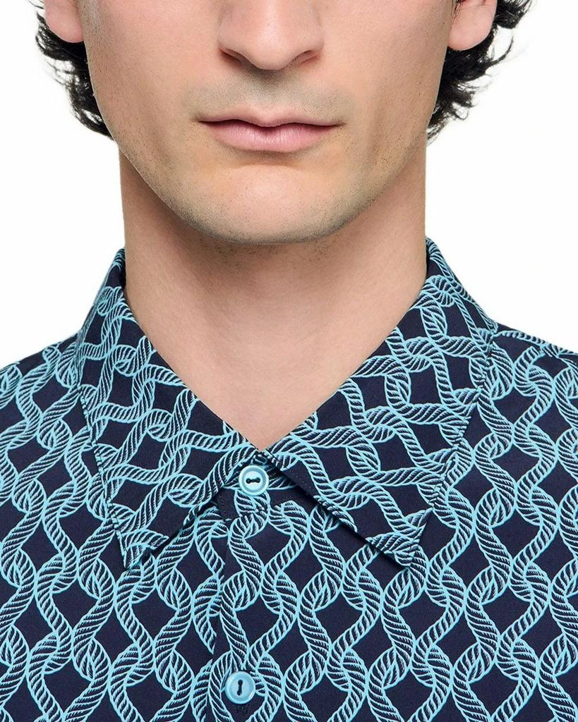 Sandro Printed Short Sleeve Shirt 5