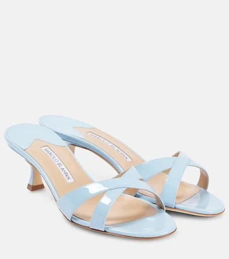 Manolo Blahnik Callamu 50 patent leather sandals 1