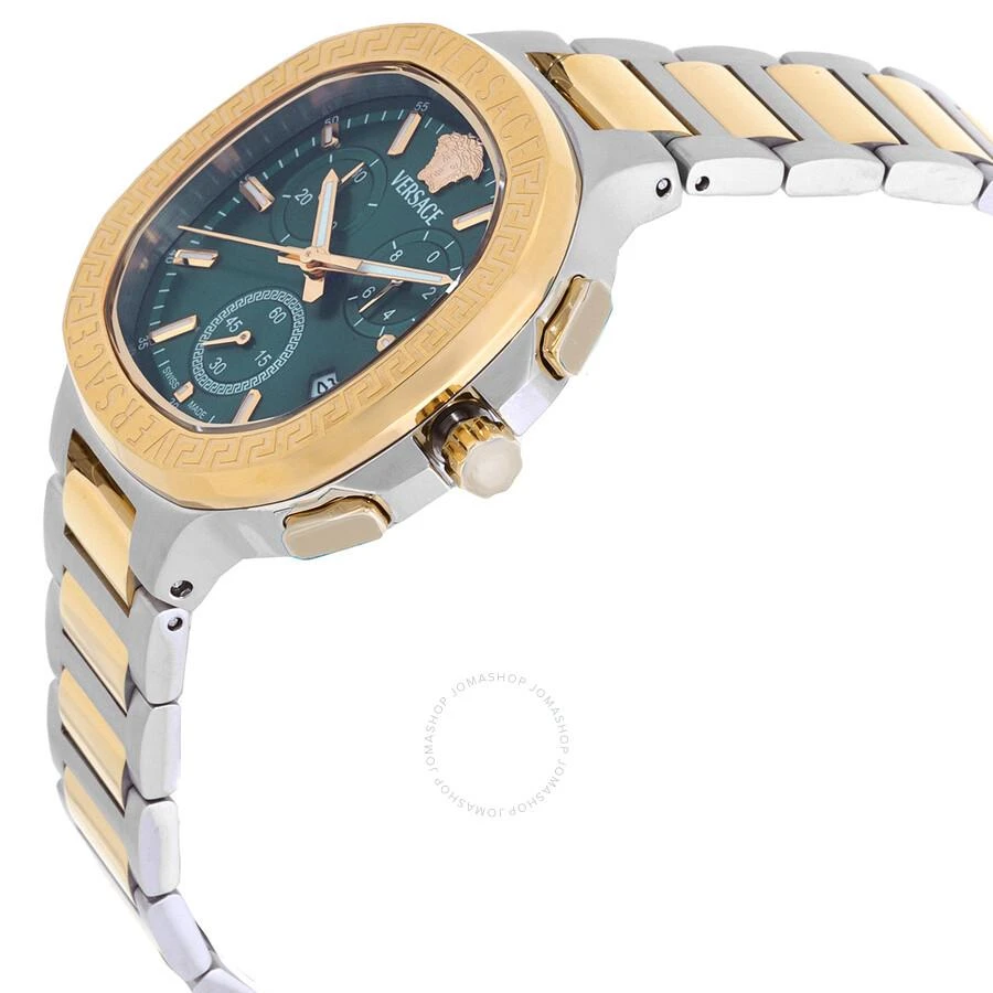 Versace V-Chrono Square Chronograph Quartz Green Dial Watch VEVCA0624 2