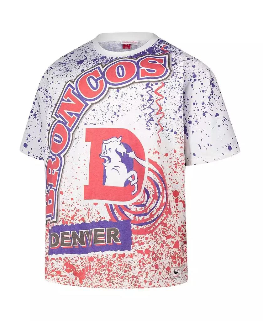 Mitchell & Ness Men's White Denver Broncos Big Tall Allover Print T-Shirt 3