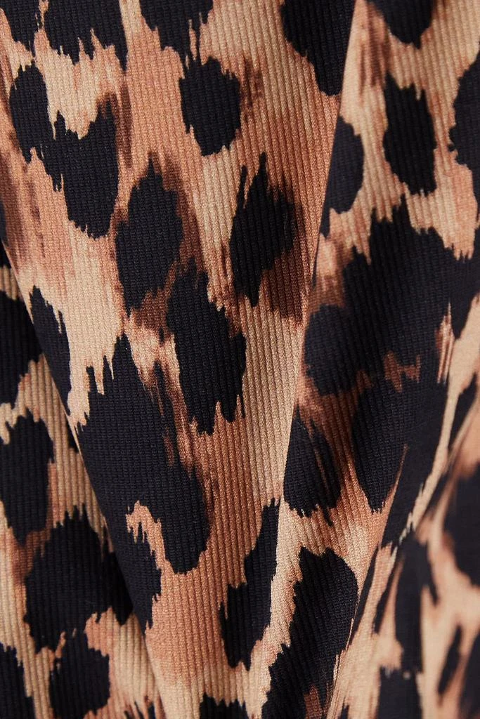 RACIL Nimaya cropped  leopard-print cotton-blend poplin halterneck top 4