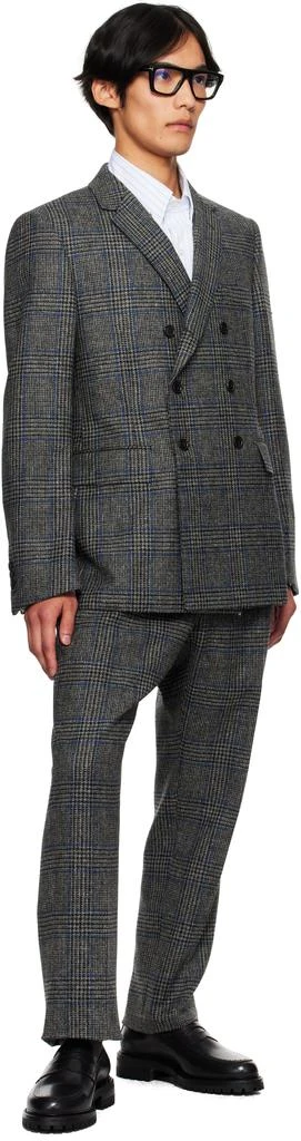 Thom Browne Gray Prince of Wales Hunting Tweed Trousers 4