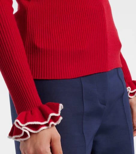 Valentino Ruffled virgin wool sweater 5