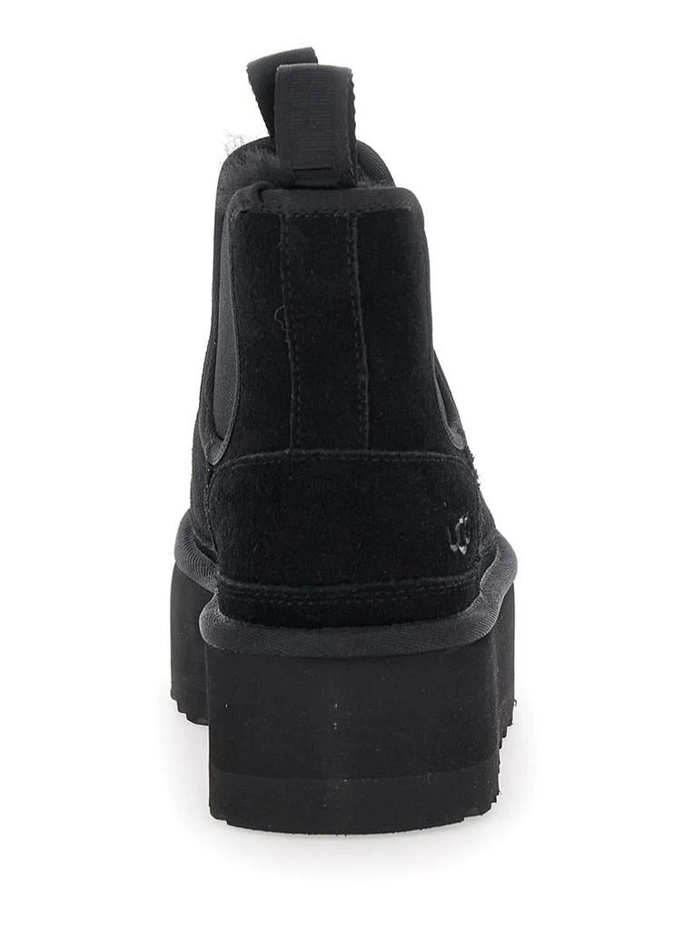 UGG 'Neumel' Black Ankle Boots With Platform In Suede Leather 4