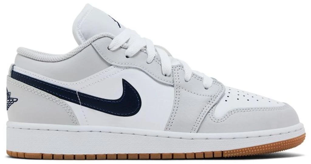 Jordan 1 Low White Neutral Grey Gum Midnight Navy Women's 1
