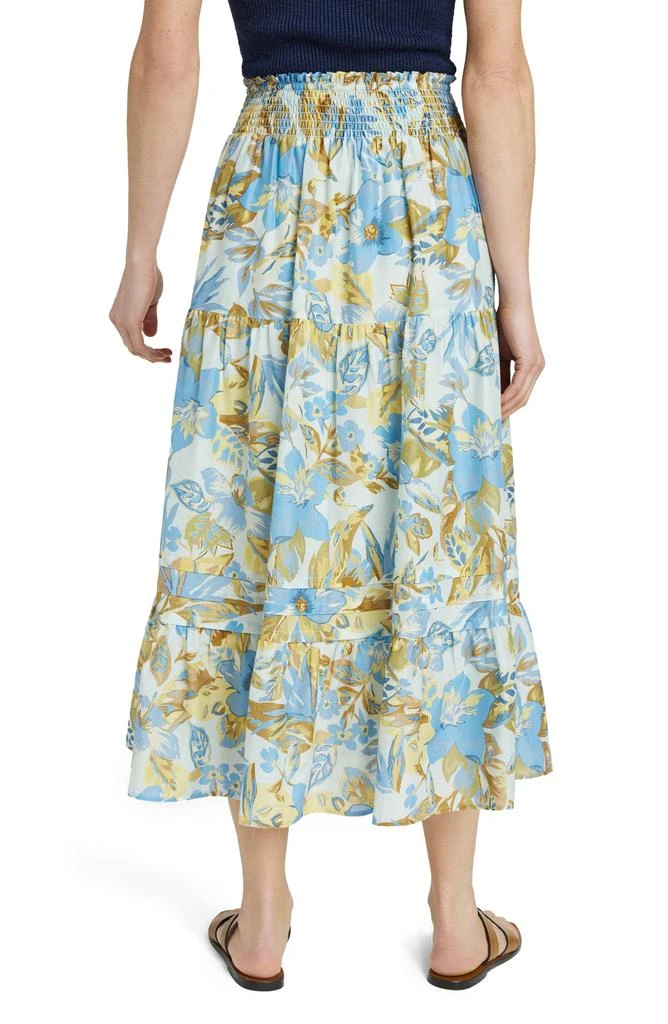 Faherty Ivy Floral Tiered Maxi Skirt 2