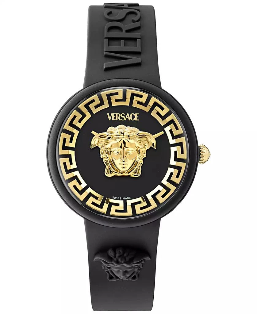 Versace Women's Swiss V-Pop Black Silicone Strap Watch 39mm 2