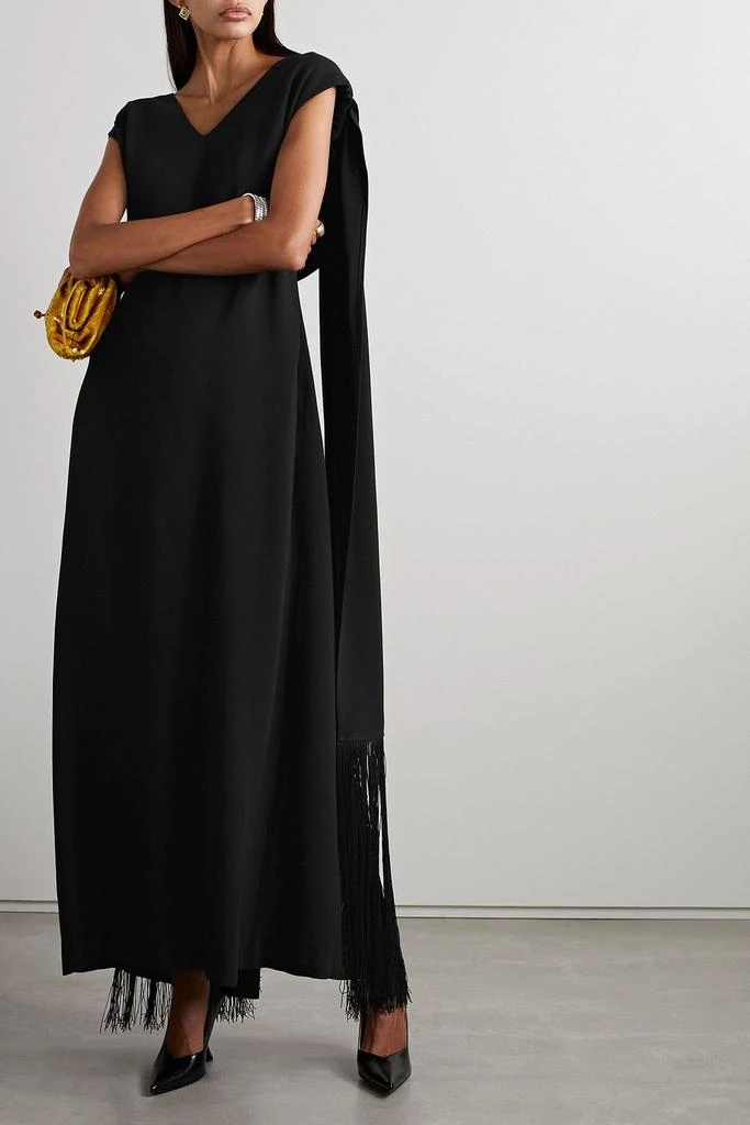 BY MALENE BIRGER Cressida draped fringed crepe maxi dress 2