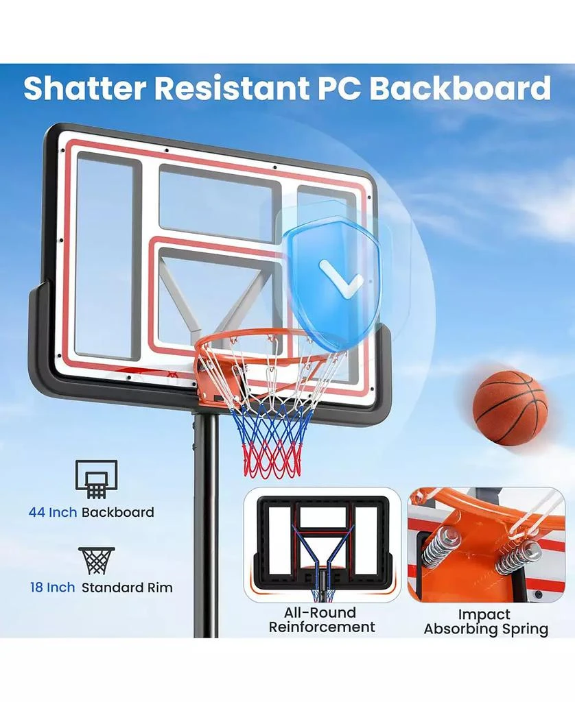 Mecale Portable Basketball Hoop Adjustable Basketball Goal System 4