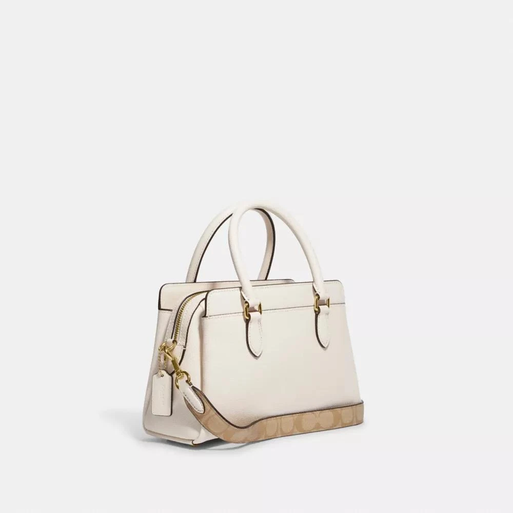 Coach Mini Darcie Carryall Bag With Signature Canvas Detail 4