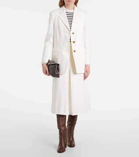 Max Mara Single-breasted cotton drill jacket 2