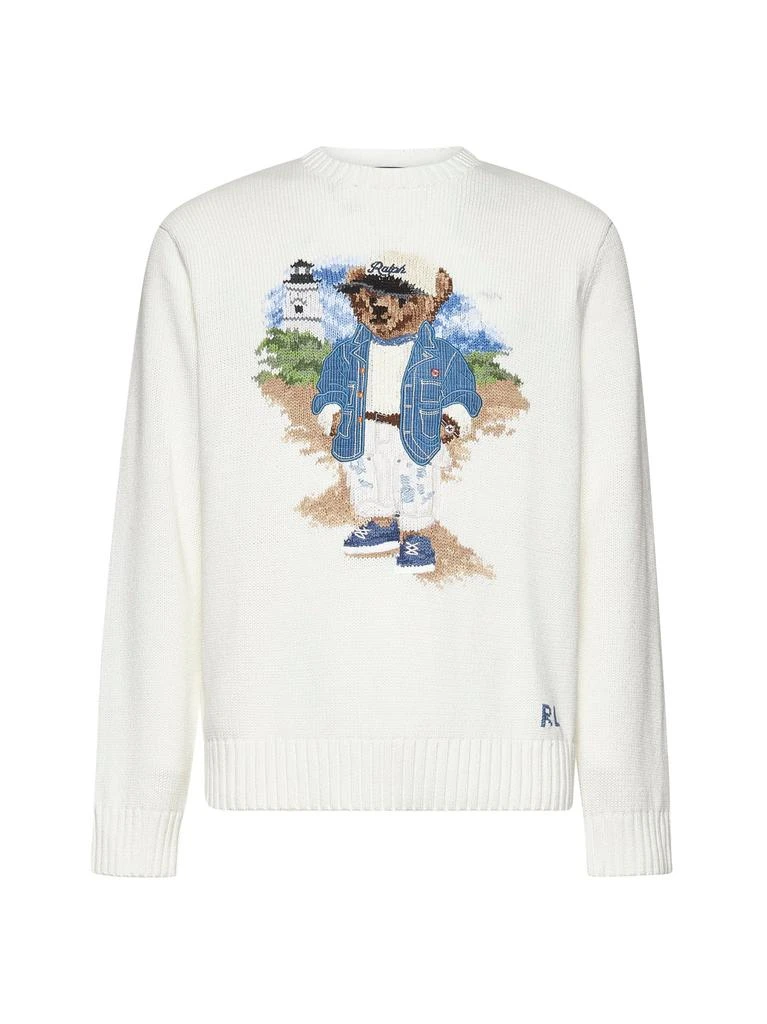 Ralph Lauren POLO RALPH LAUREN | White cotton Polo Bear sweater | Man | L 1