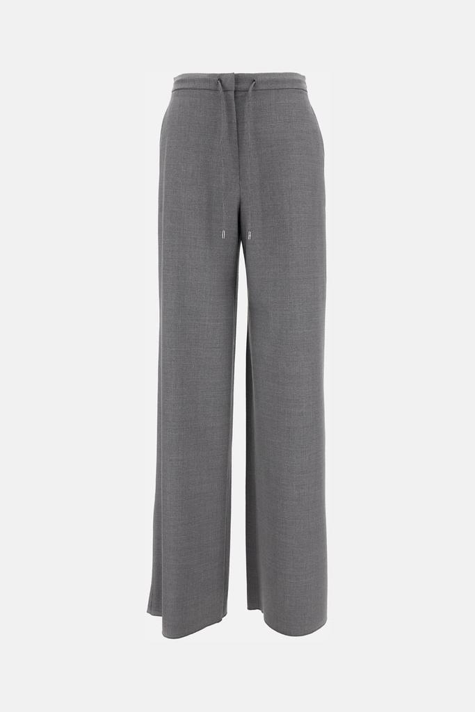 Shop Midnight blue stretch cotton Orche wide-leg pant on