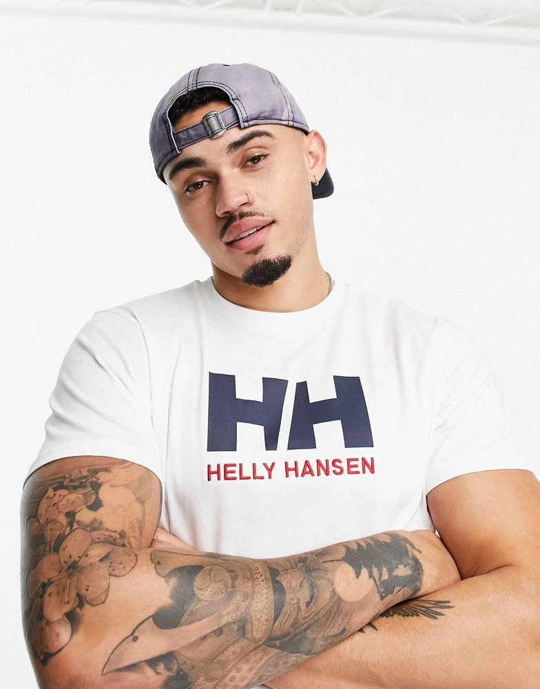 Helly Hansen Helly Hansen t-shirt with chest logo in white 2