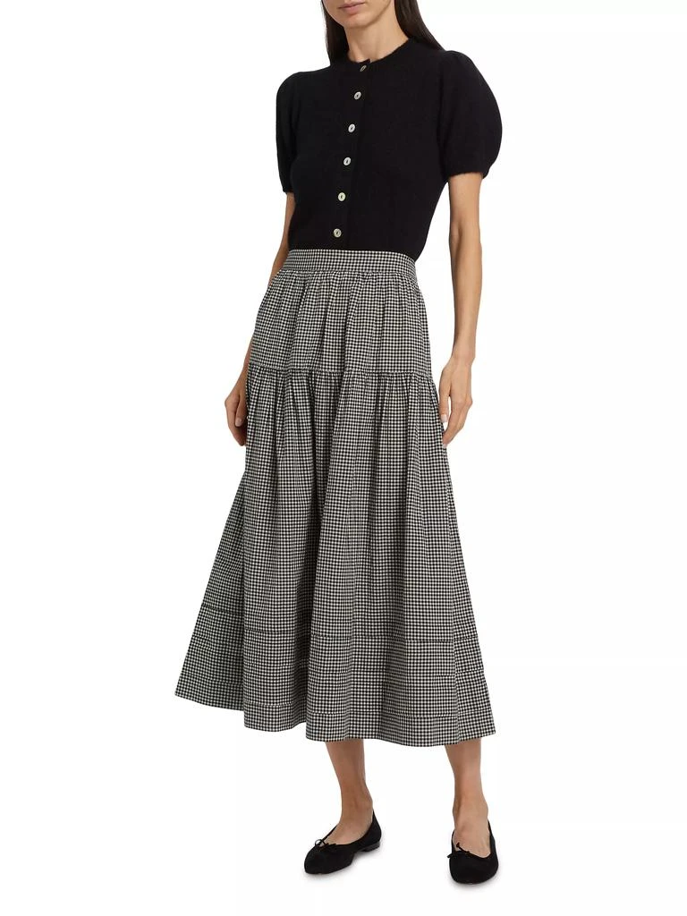 DÔEN Sebastiane Gingham Maxi Skirt 2