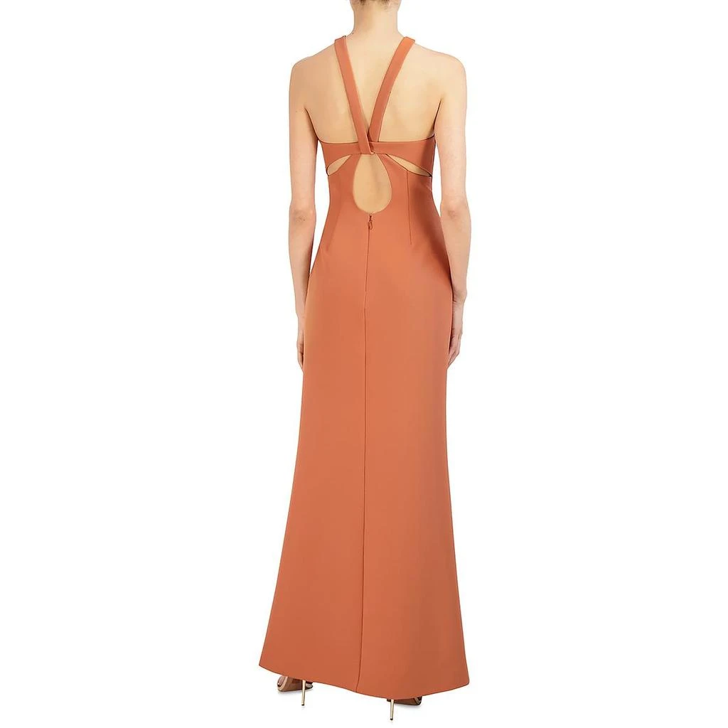 BCBG Womens Cross Neck Formal Evening Dress 2
