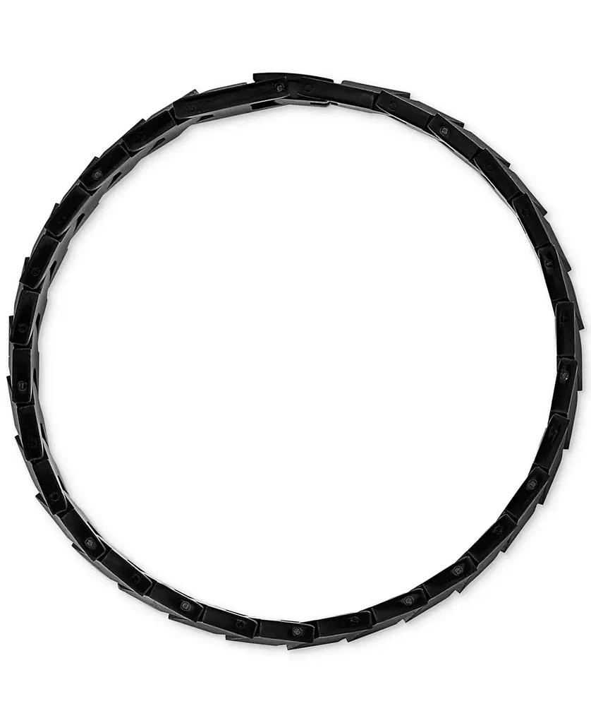 Esquire Men's Jewelry Diamond Chevron Flex Bracelet (1/4 ct. t.w.) in Black Ion-Plated Stainless Steel 3