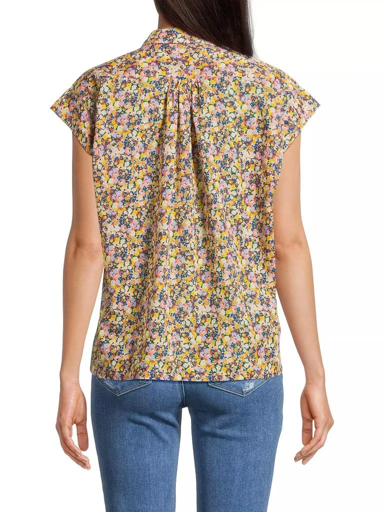 Birds of Paradis Della Floral Cotton Button-Front Shirt 5