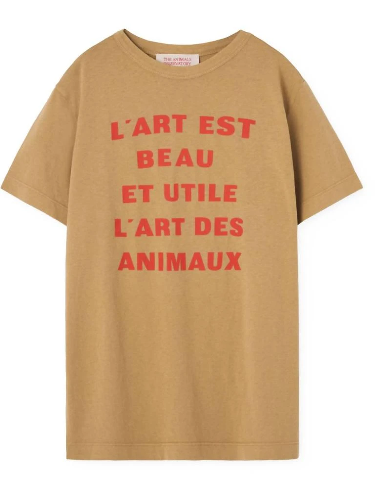 The Animals Observatory The Animals Observatory - Big Rooster Art Brown T-Shirt 3