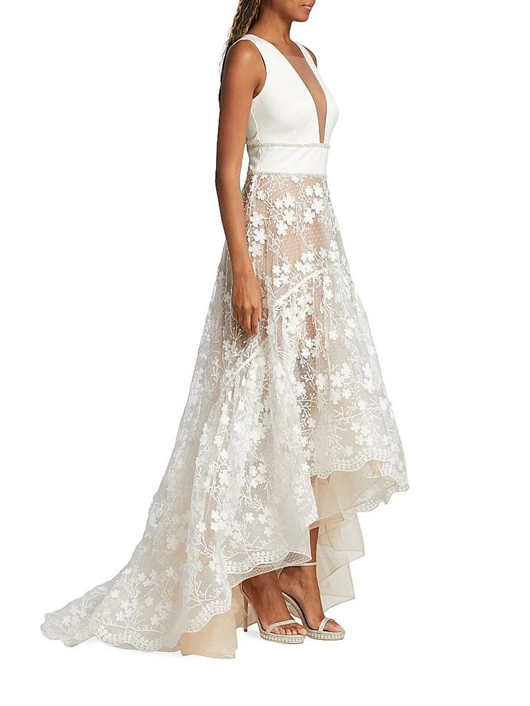 BRONX AND BANCO Fiona High-Low Lace Gown 4