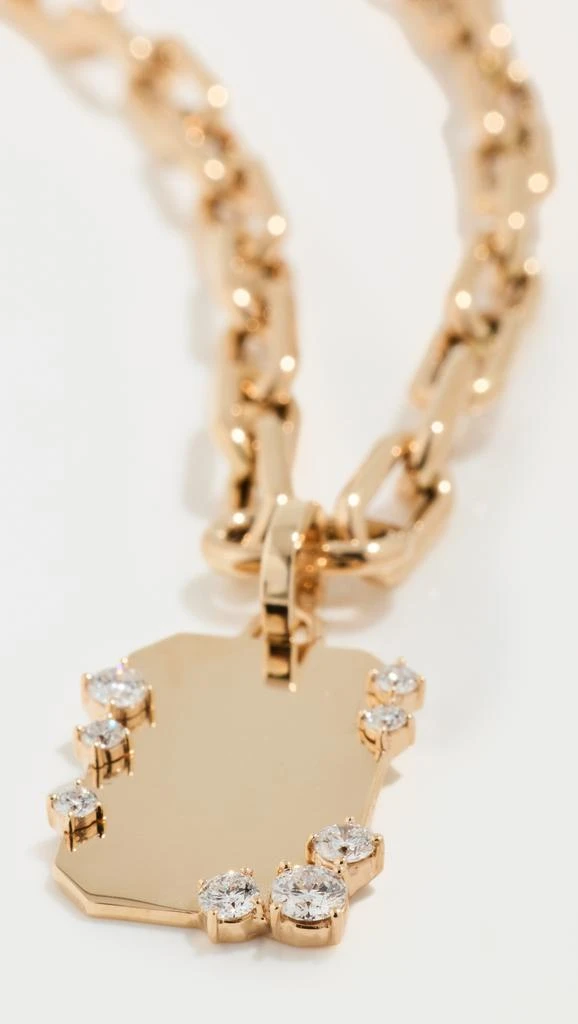 Adina Reyter Diamond Dog Tag 5.3mm Italian Chain Necklace 4