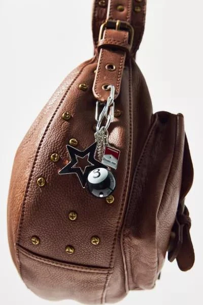 Urban Outfitters 8 Ball Star Carabiner Keychain 1