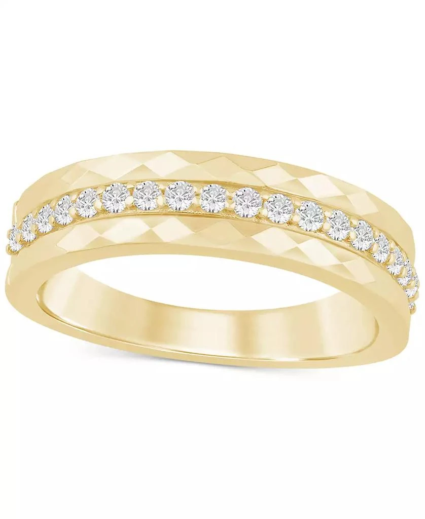 Diamond Faceted Wedding Band (1/4 ct. t.w.) in 14k Gold