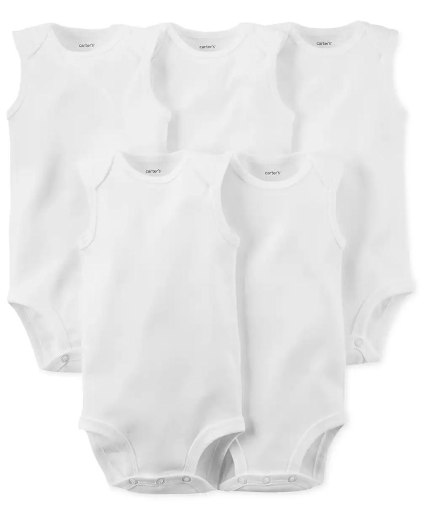 Carter's Baby Boys or Baby Girls Sleeveless Bodysuits, Pack of 5
