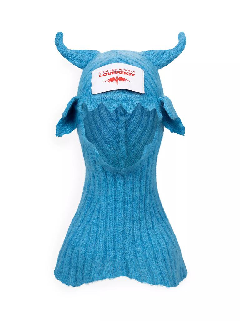 Charles Jeffrey Loverboy Croco Mohair-Blend Balaclava