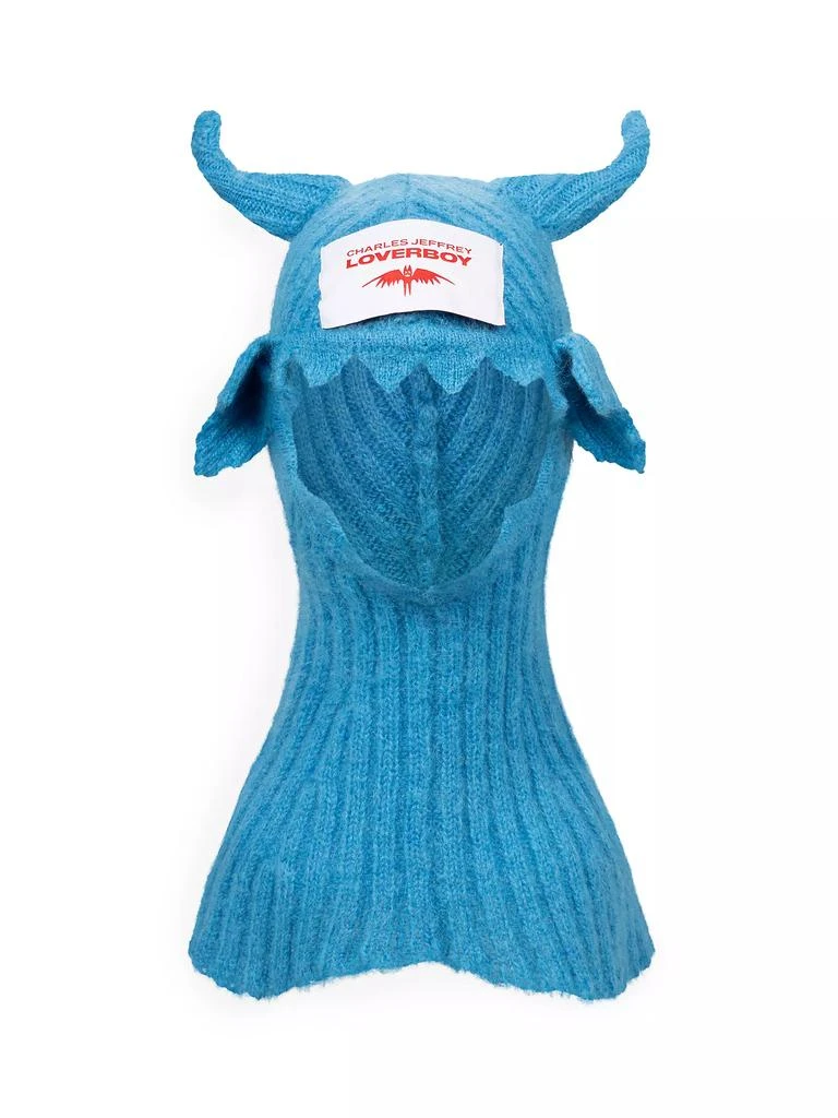 Charles Jeffrey Loverboy Croco Mohair-Blend Balaclava 1