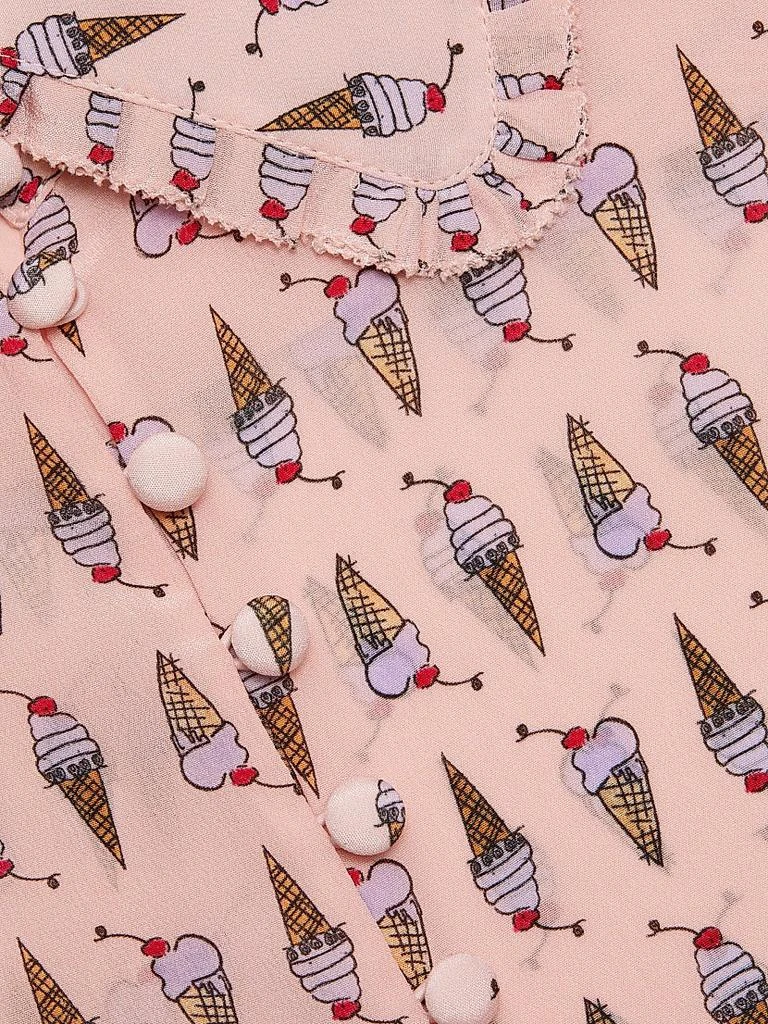 Alice + Olivia Martel Ice Cream-Print Silk Blouse 7
