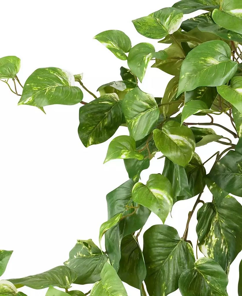 NEARLY NATURAL 40" Pothos Hanging Bush, Set of 3 3