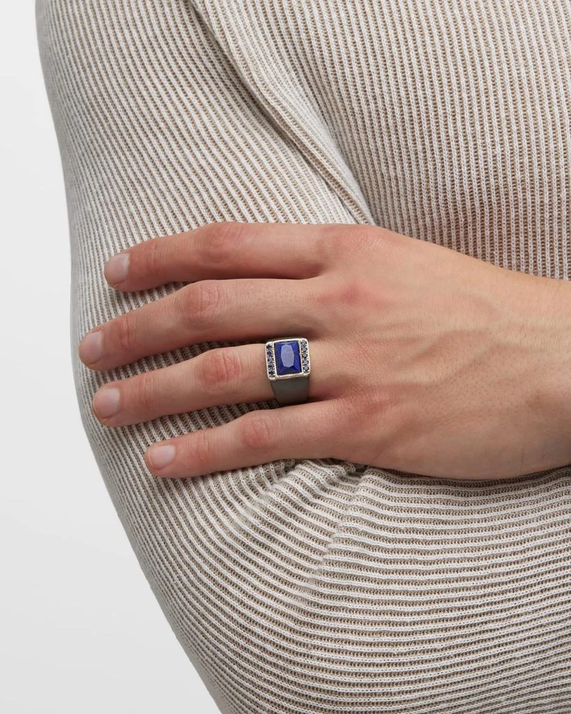 Armenta Men's Lapis Signet Ring with Iolite 2