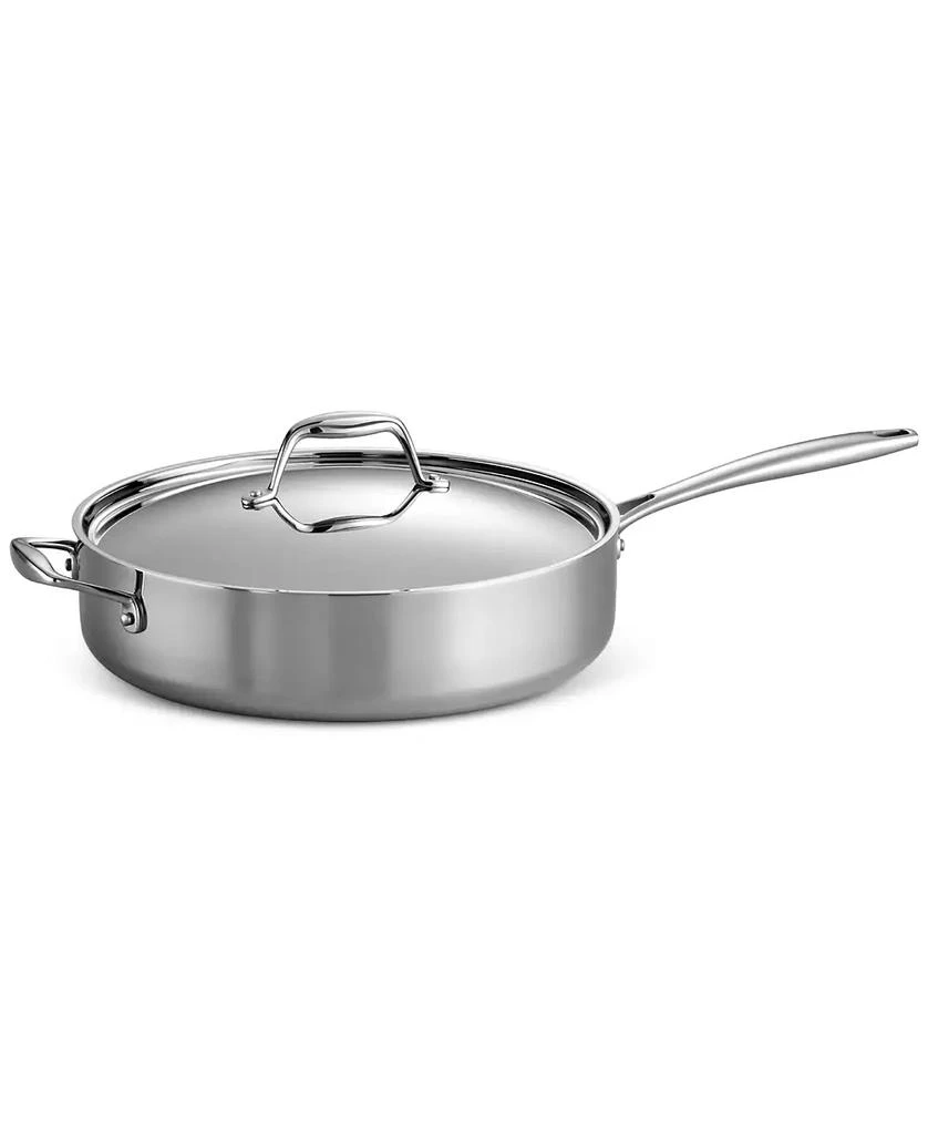 Tramontina Tri-Ply Clad Stainless Steel 6-Qt. Covered Deep Sauté Pan 1