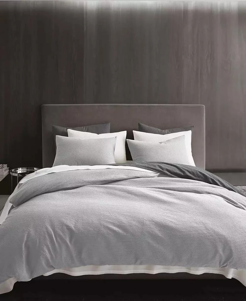 Vera Wang Waffle Pique Cotton 3 Piece Comforter Set 1