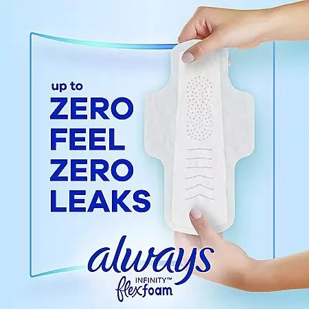 Always Always Infinity FlexFoam Heavy Flow Pads with Flexi-Wings, Unscented, Size 2, 80 ct. 3