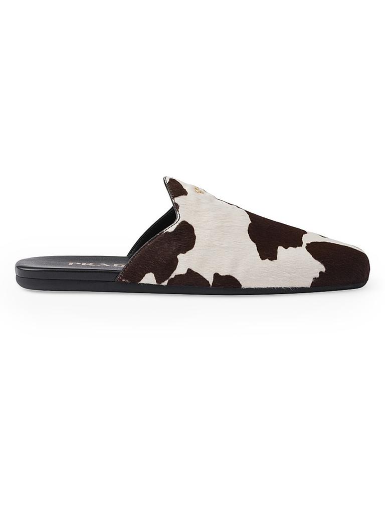 【関税込】PRADA Evolve shearling-lined suede platform mules Evolve shearling-lined suede platform mules in brown - Prada
