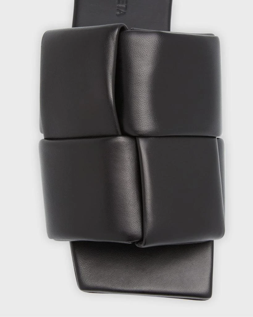 Bottega Veneta Men's Intreccio Leather Slide Sandals 6